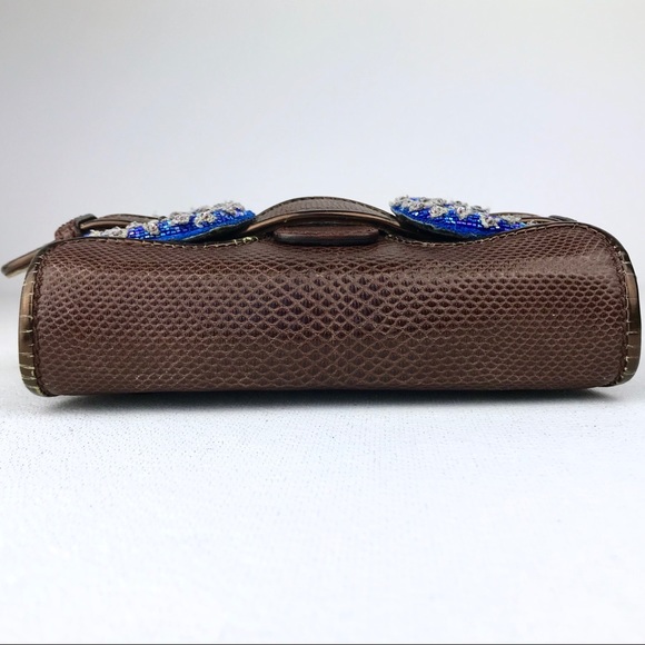 FENDI Brown Karung Blue Buckle Limited Edition Bag - Picture 7 of 8